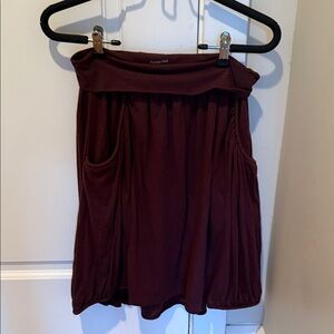 Garnet Hill Deep Red Mini Skirt